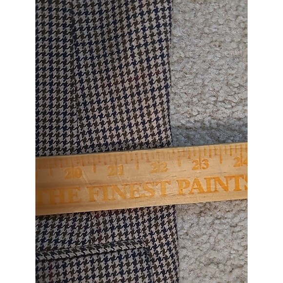 Vtg Chaps Ralph Lauren Blazer Mens 44R Houndstooth Silk Wool Sportscoat Canada - Picture 15 of 16